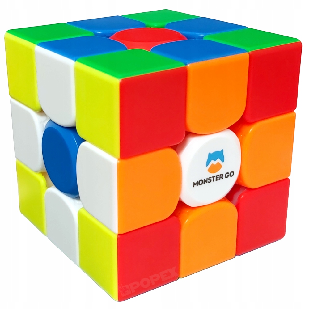 PROFESJONALNA KOSTKA 3x3 MAGNETYCZNA GAN MONSTER GO + PODSTAWKA + ALGORYTMY Marka Popex