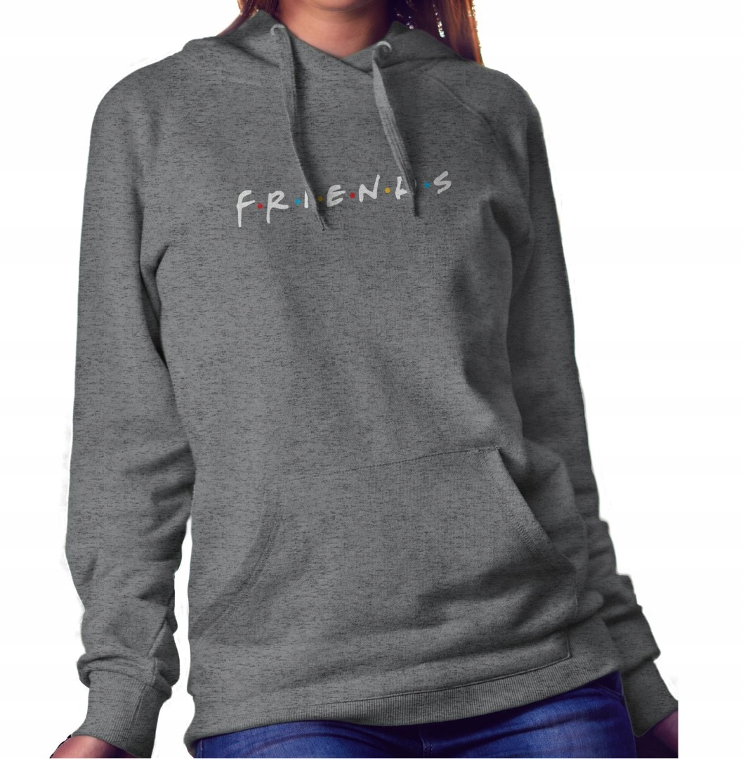 Bluza z kapturem FRIENDS-02 szara r.L