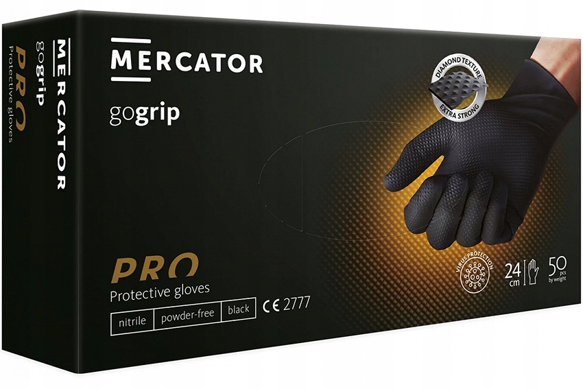

Rękawice nitrylowe Mercator Gogrip mocne XL