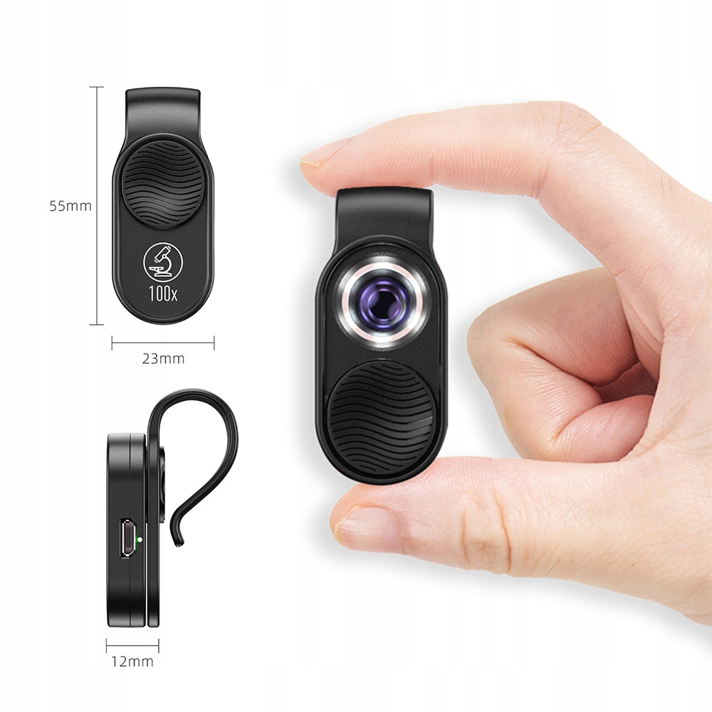 APEXEL MIKROSKOP DO TELEFONU 100X LAMPA LED Marka bez marki