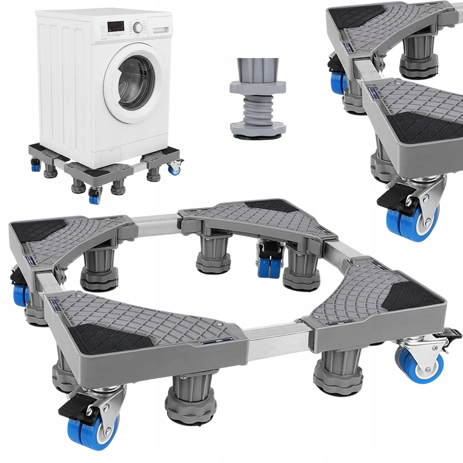 Podstawka Ruchoma Z 4KOLAMI 8 Stopami Do Lodówki Szybkość Regulacji 42-66CM