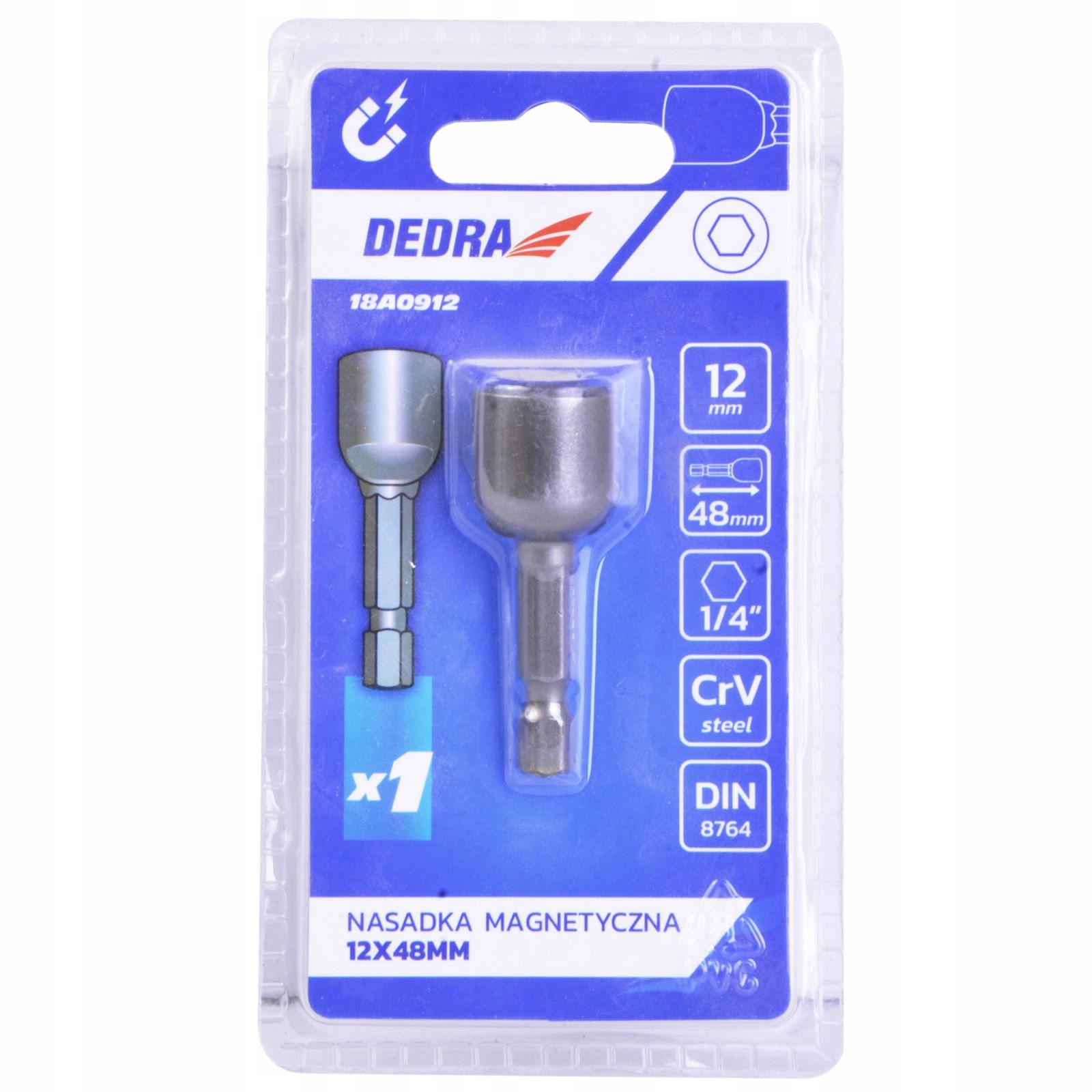 DEDRA 18A0912 NASADKA MAGNETYCZNA 12X48MM 1/4''
