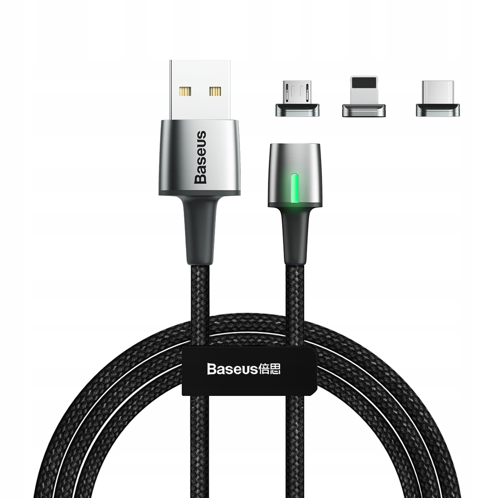

Baseus Magnetyczny Kabel 3w1 Micro Usb Typ-c 2A 2M