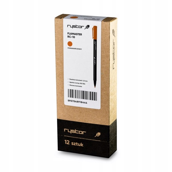 RYSTOR FLAMASTER szkolny biurowy FLAMI POMARAŃCZ Stan opakowania oryginalne