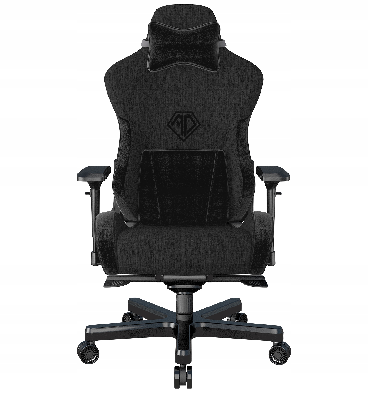Fotel gamingowy biurowy Anda Seat T-Pro 2 XL materiałowy czarny obrotowy