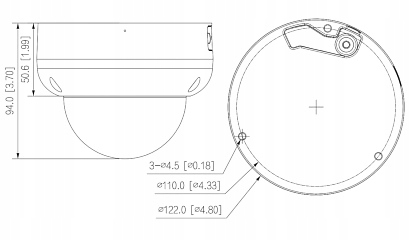 KAMERA WANDALOODPORNA IP IPC-HDBW3441R-AS-P-0210B- Waga produktu 772 g