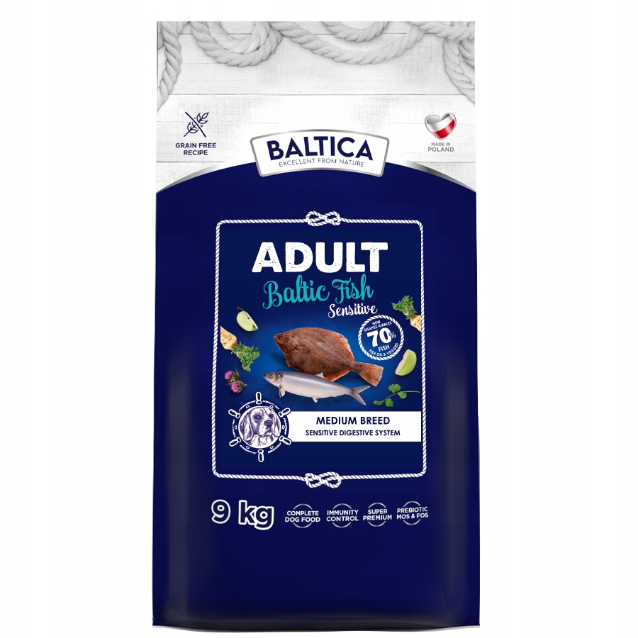 Levně Baltica Adult Sensitive Baltic Fish M suché krmivo pro psy 9 kg