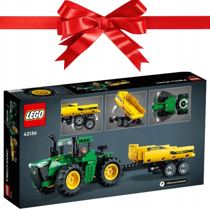 Lego Technic Traktor John Deere Z Przyczepą 9620R 4WD Klocki Ciągnik Deer