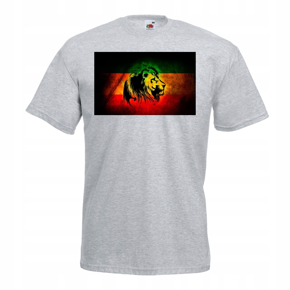 

Koszulka z nadrukiem reggae lew rasta one love XL