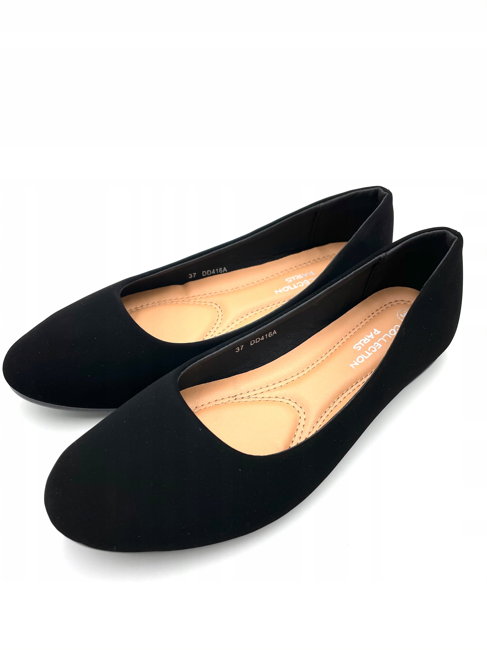 Czarne Baleriny r 42 Balerinki Baletki Klasyczne Płaskie Wsuwane