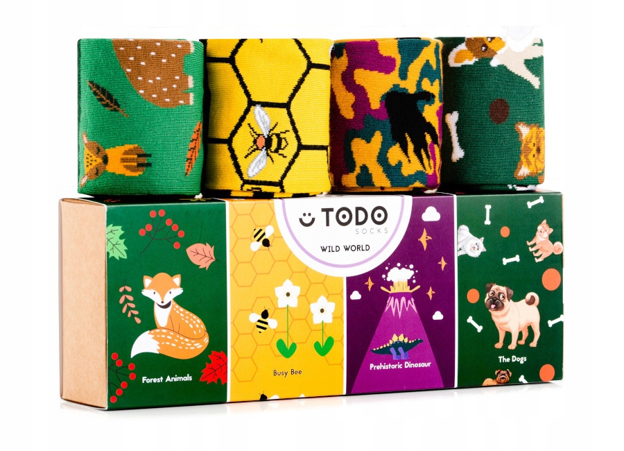 

Todo Socks Wild World kolorowe 4pary skarpet 39-42