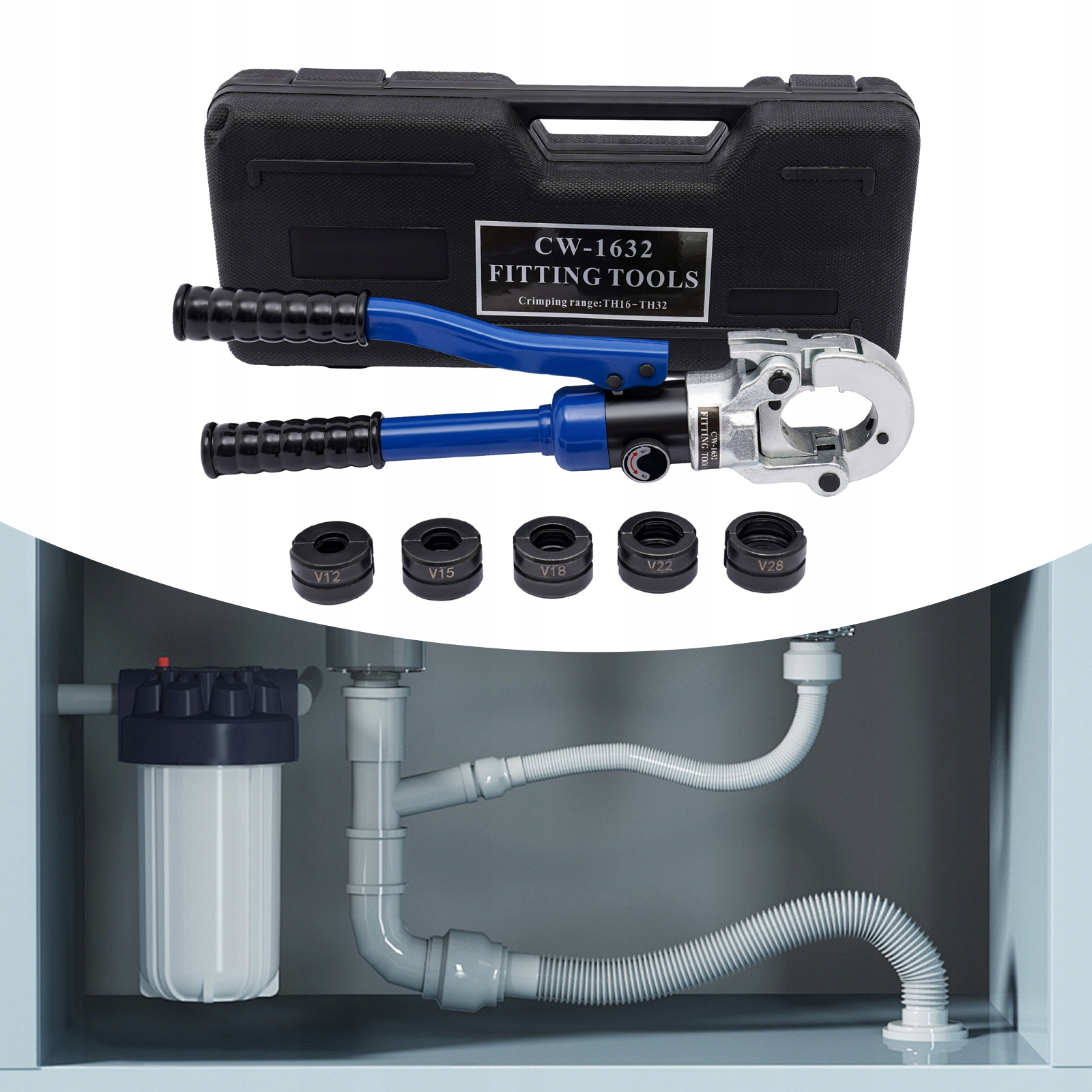 80KN Zaciskarka hydrauliczna typ V Marka inna