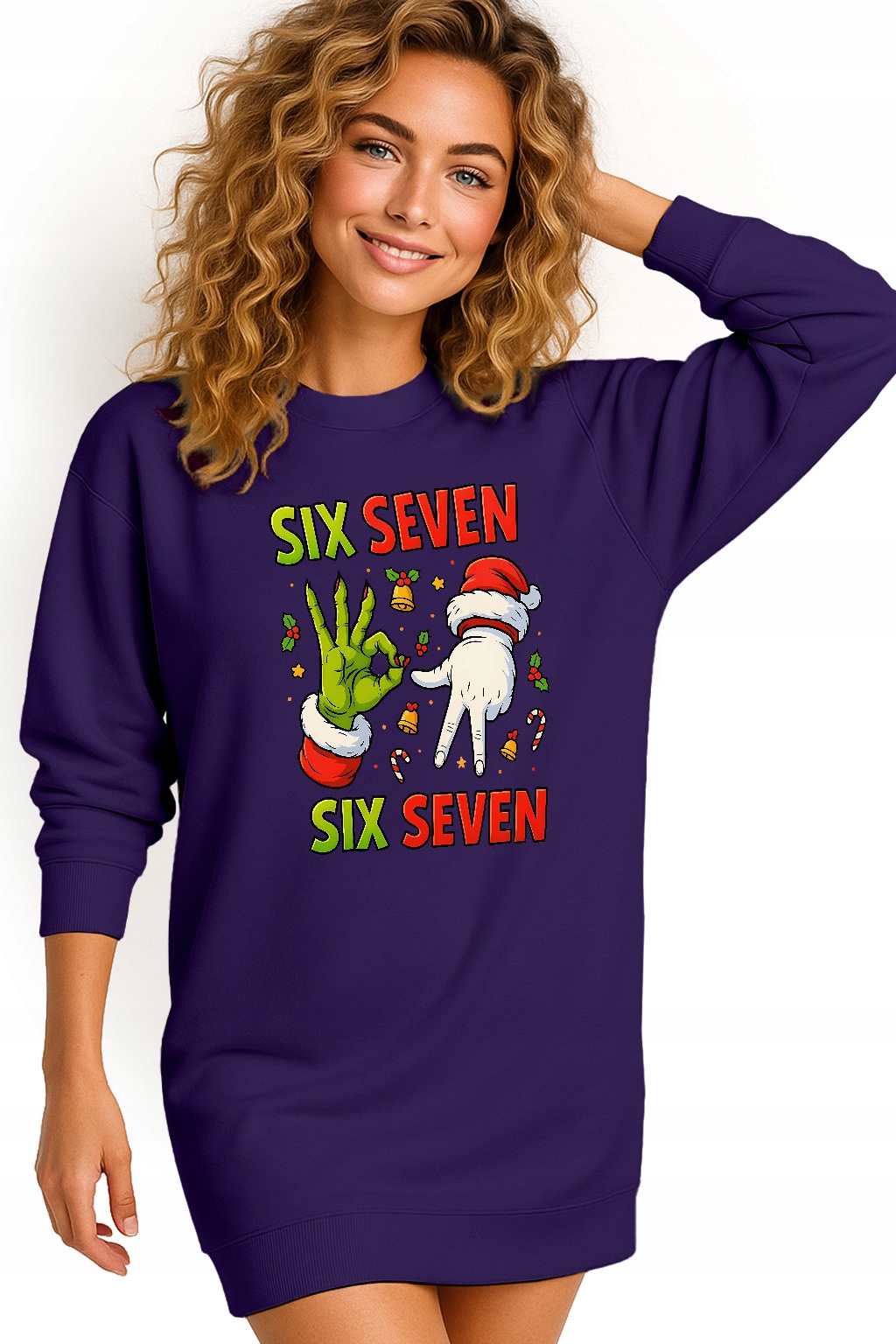 Mikina Vánoční Oversize Šaty Six Seven 67 Dárek K Vánocům L