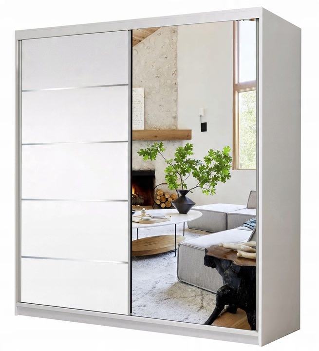 

Szafa Przesuwna Vista 05 lustro szprosy 150 cm