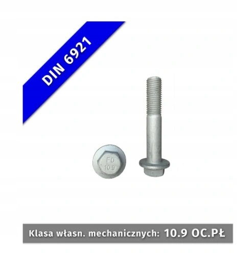 

Śruba z kołn. M 6×10-10.9 fl Zn Din 6921 10 szt