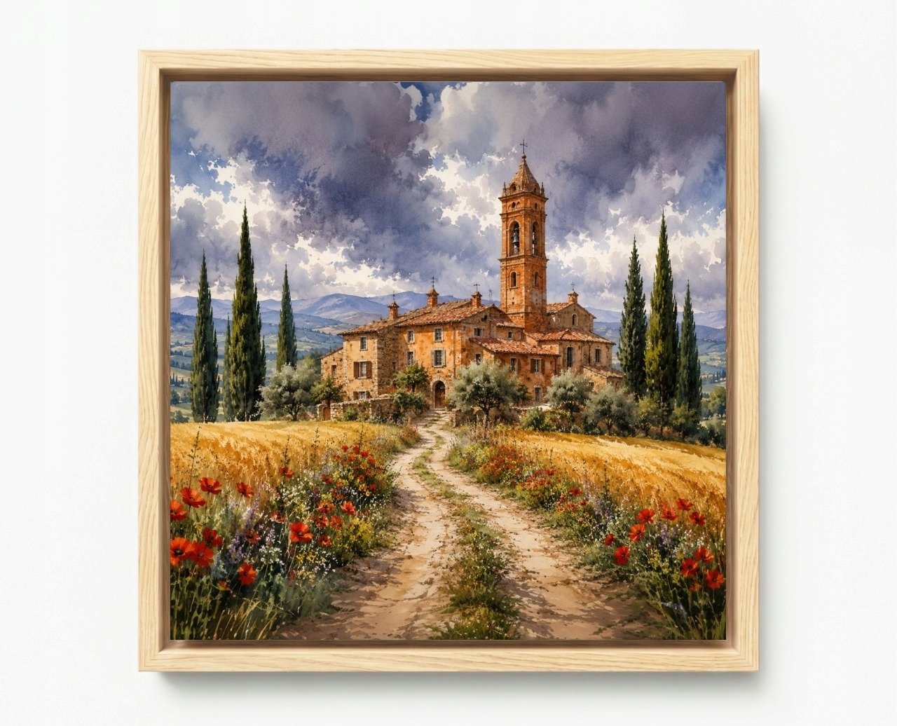 Obraz Rám Americký Box Itálie Toskánsko Klášter Kostel 60x60