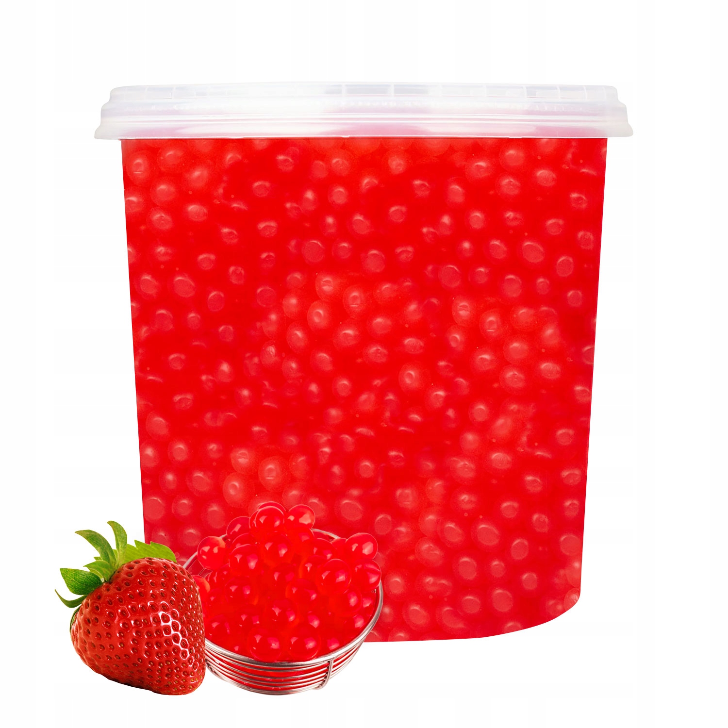 Bubble Tea Popping Boba Kulki pękające Truskawka 3,4 kg owocowe CrazyBubble