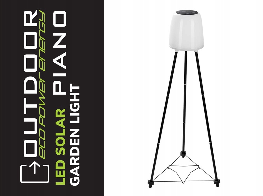 Solární Lampa Piano Podlahová 1,5W Cw+rgb IP65 Zahradní Soumrakový Senzor