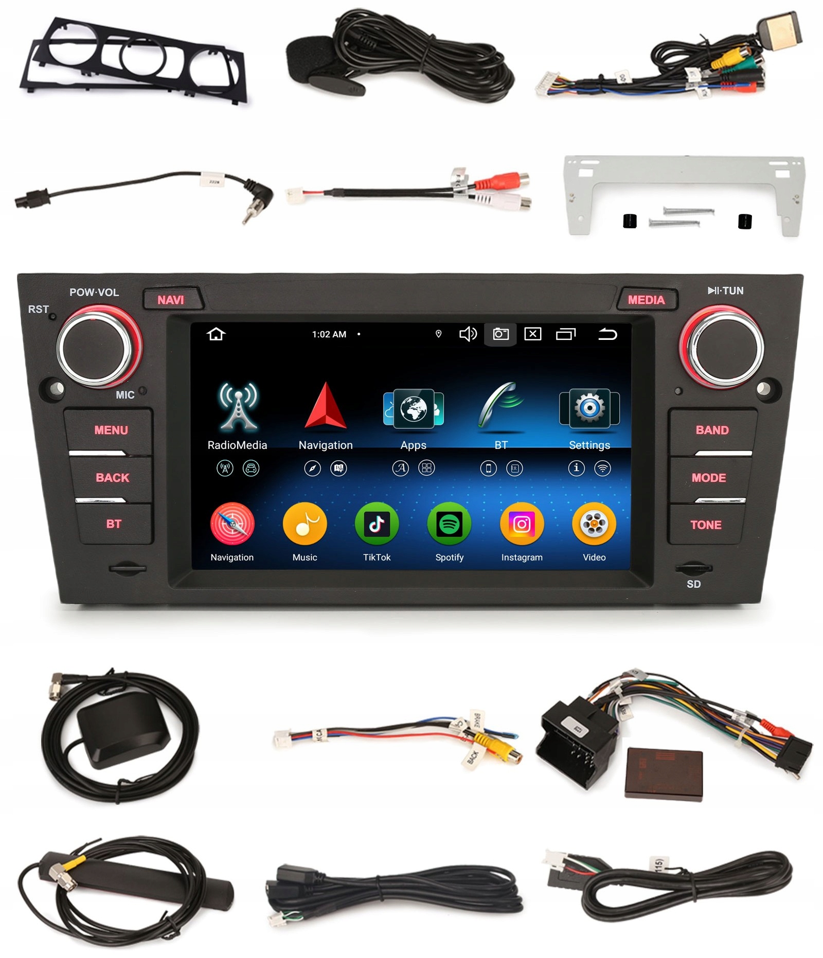 Rádio 2DIN Navigácia Android Bmw Série 3 E90 E91 4/64 Gb Dsp Carplay Lte