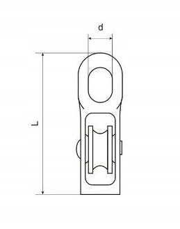 Bloczek pojedynczy linowy do lin ocynk 300kg 40mm Marka Toolpark