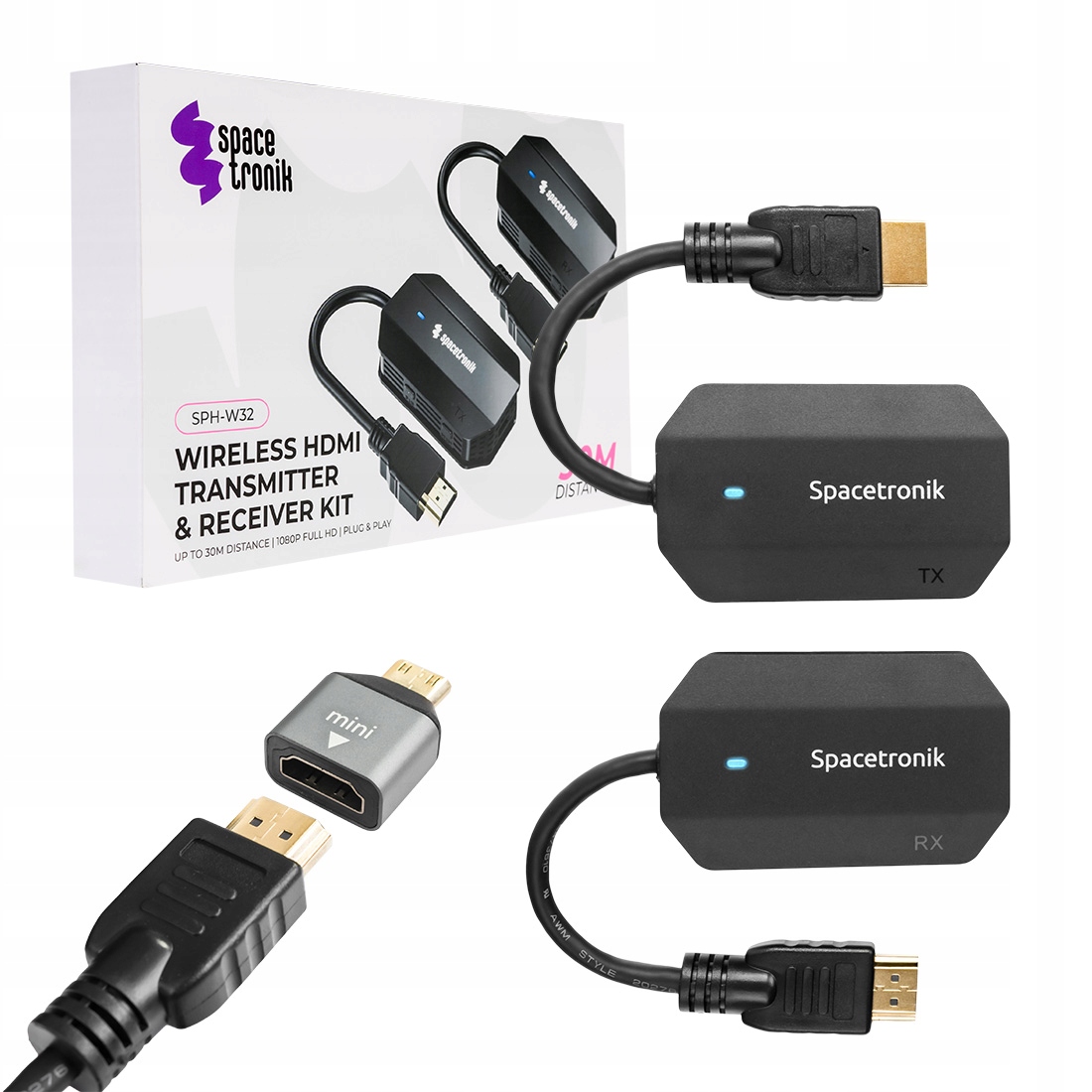 Bezdrátový Hdmi vysílač Spacetronik SPH-W32