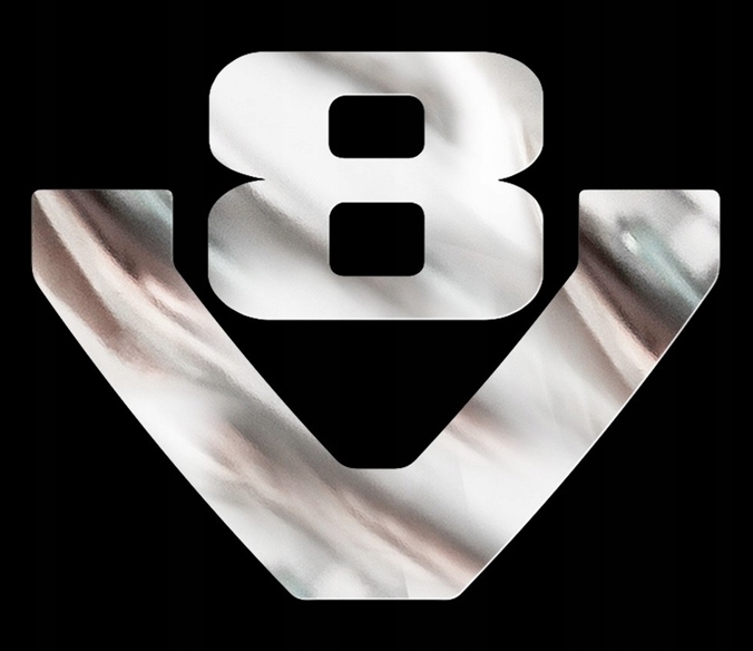 Naklejka Nalepka Niklowana Na Samochód V8 Avisa