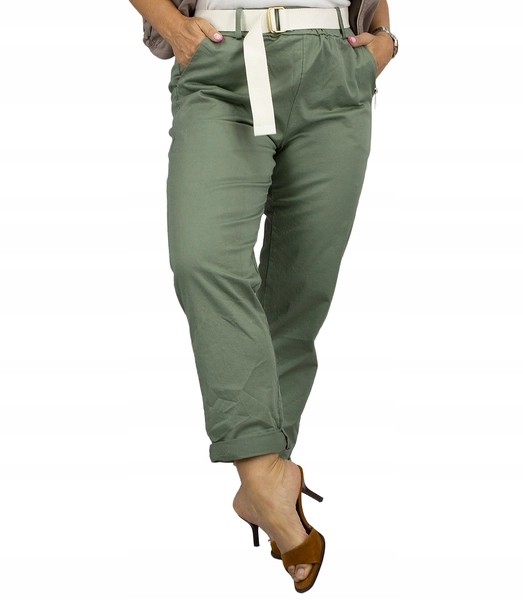 Elegantní chinos cigaretové kalhoty klasika Agrafka unisize