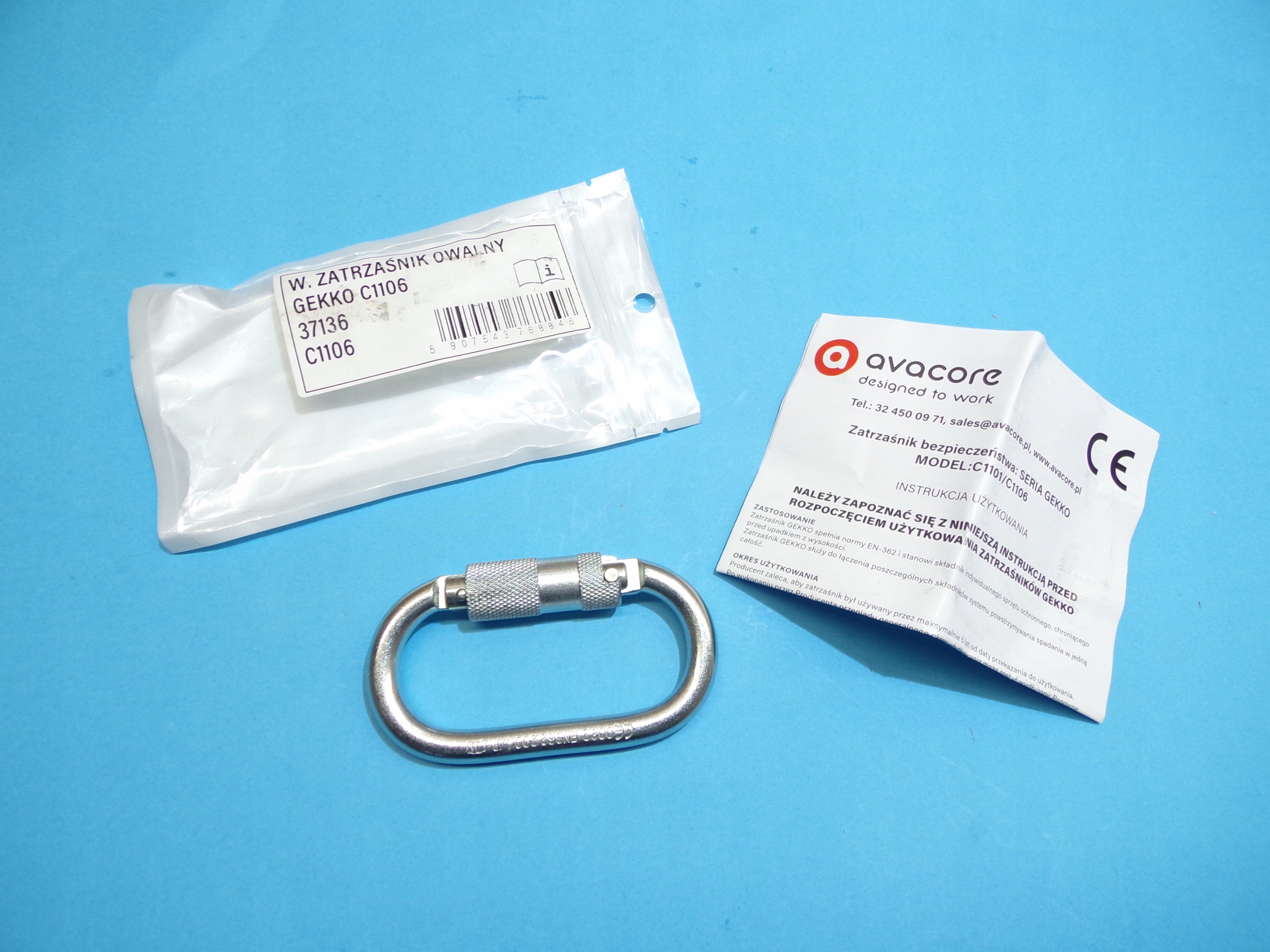 KARABIŃCZYK AUTOMATYCZNY 25kN BLOKADA SZEKLA ZATRZAŚNIK Kod producenta 38020