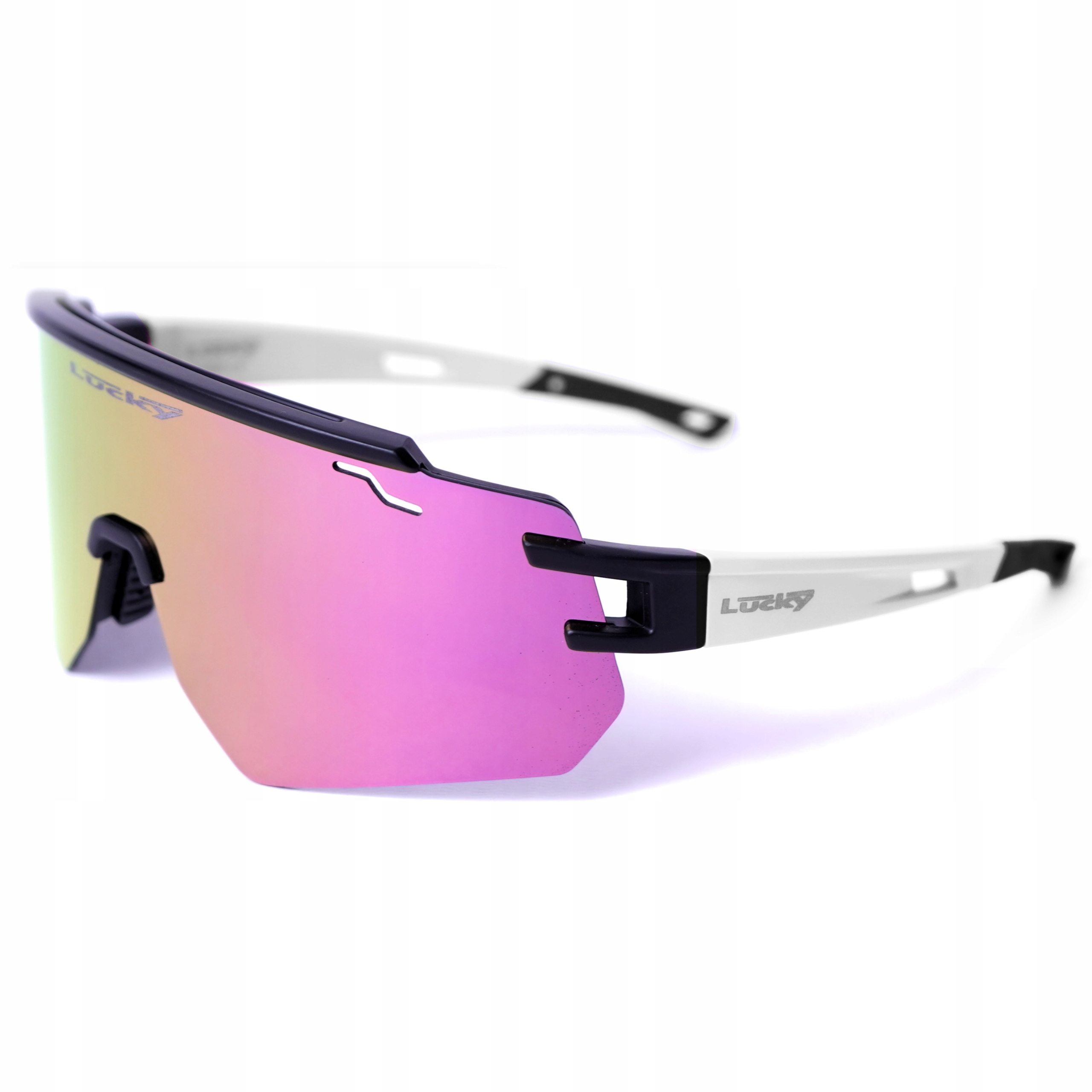 Zrcadlové běžecké brýle Cyklistické sportovní sluneční běžecké brýle bílé