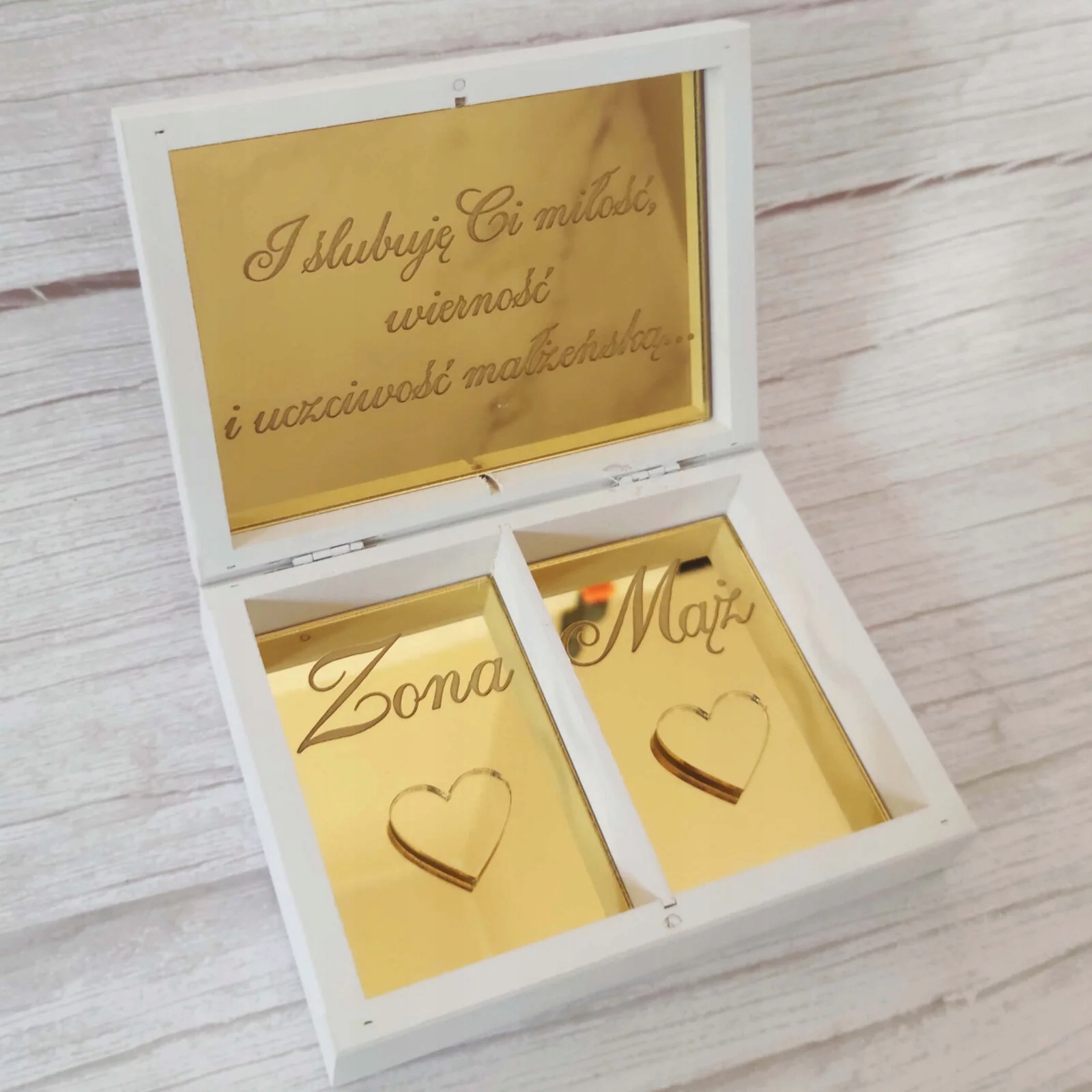 ZESTAW PUDEŁKO NA KOPERTY + PUDEŁKO NA OBRĄCZKI Kod producenta Glamour