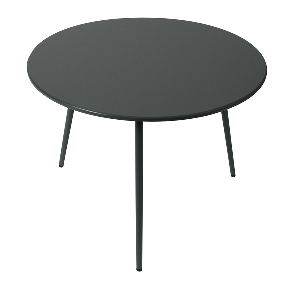 Zahradní Konferenční Stolek Vibe 60 CM, Ocelový, 3 Nohy, Šedý