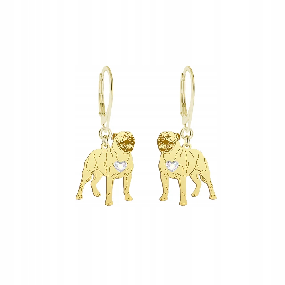 Náušnice Zlaté s pejskem Pes z Mallorky Ca de Bou 925 Dedikace Gravírování Bonus