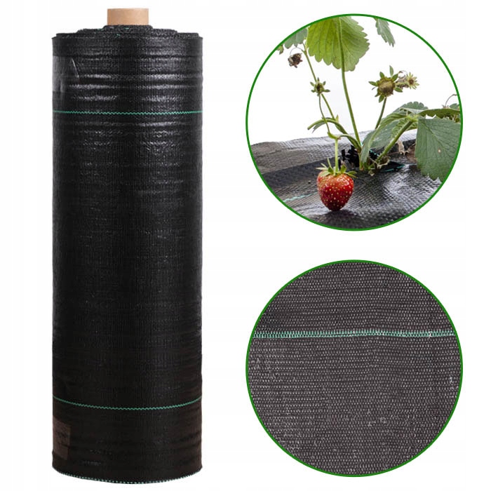 Agrotkanina Pod Małe Krzewy Kamień 100g Uv Czarna 0,6x100m Gruba Na Chwasty