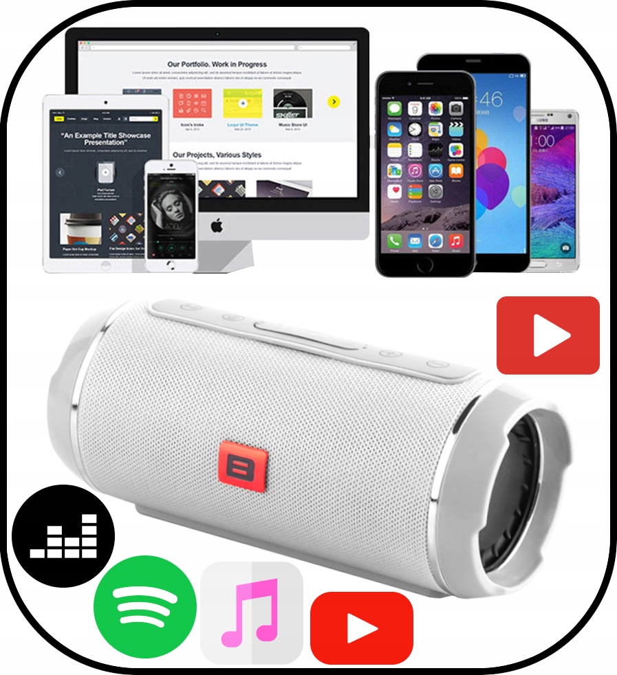 MOCNY GŁOŚNIK BLUETOOTH USB SD PRZENOŚNY BEZPRZEWODOWY RADIO WIEŻA BOOMBOX Marka Blow