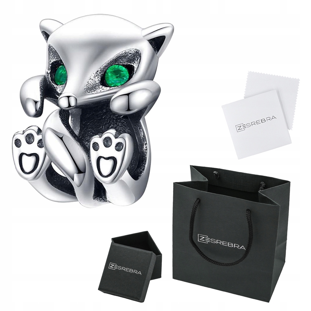 

Charms srebro 925 Lisek zawieszka koralik