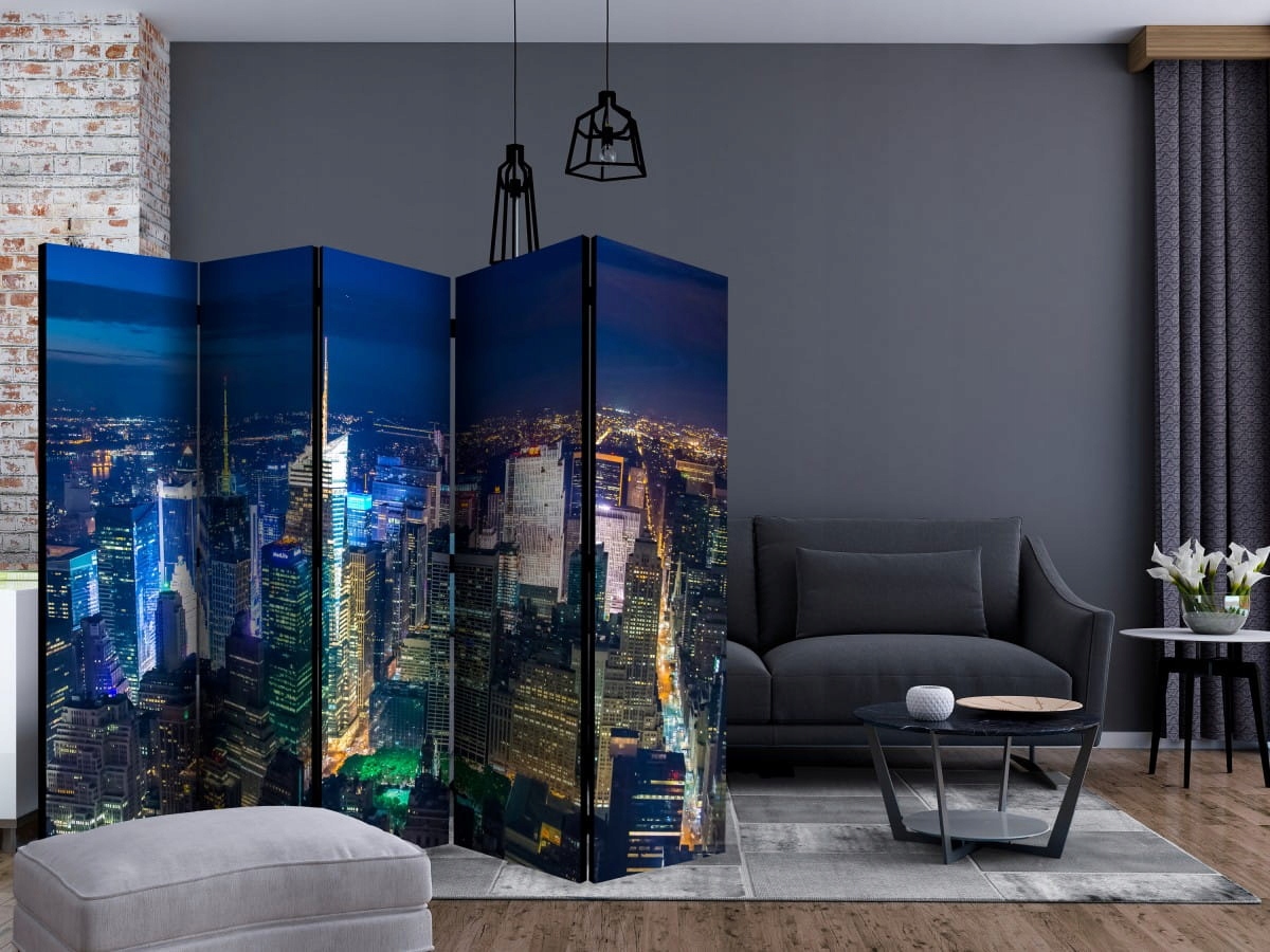 Parawan 5-częściowy - Manhattan - noc II Wysokość parawanu 172 cm