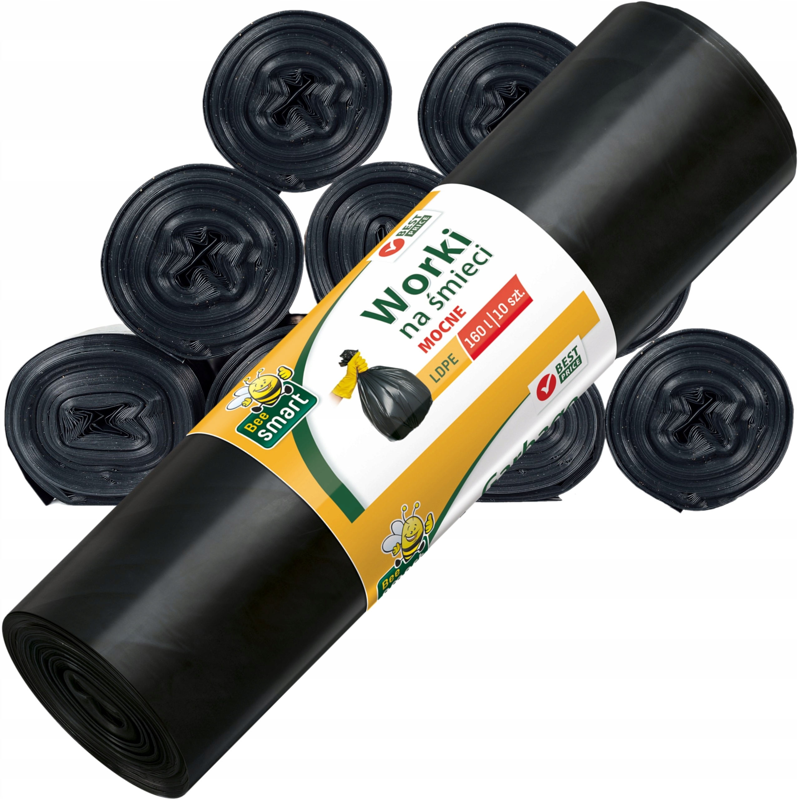 Levně pytle na odpadky Silné BeeSmart 160L 100 ks