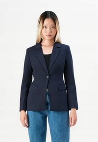 Only Tmavě Modré Dámské Sako S Klasickými Klopami A Knoflíkem 40 6FA