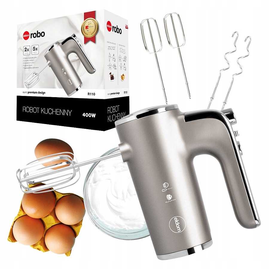 Mikser Robot kuchenny ręczny Eldom R110 Turbo 400W Mieszadła