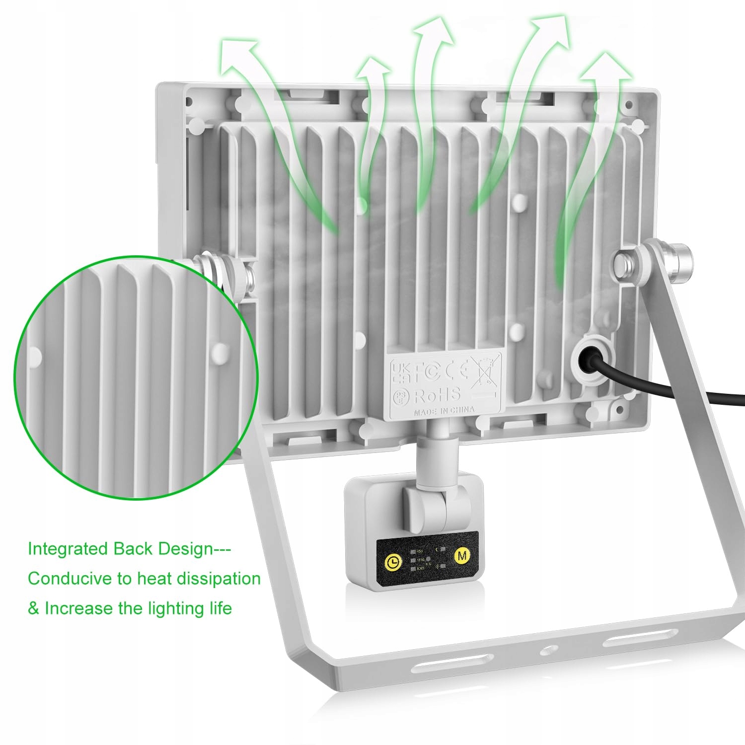 CLY 60W LED Reflektor z Czujnikiem Ruchu 5200LM 6500K IP66 Wodoodporny — miniatura 6