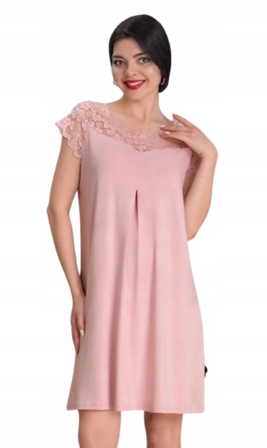 Růžová Košile Z Viskózy Krajka Elegantní Košile Viskóza XL