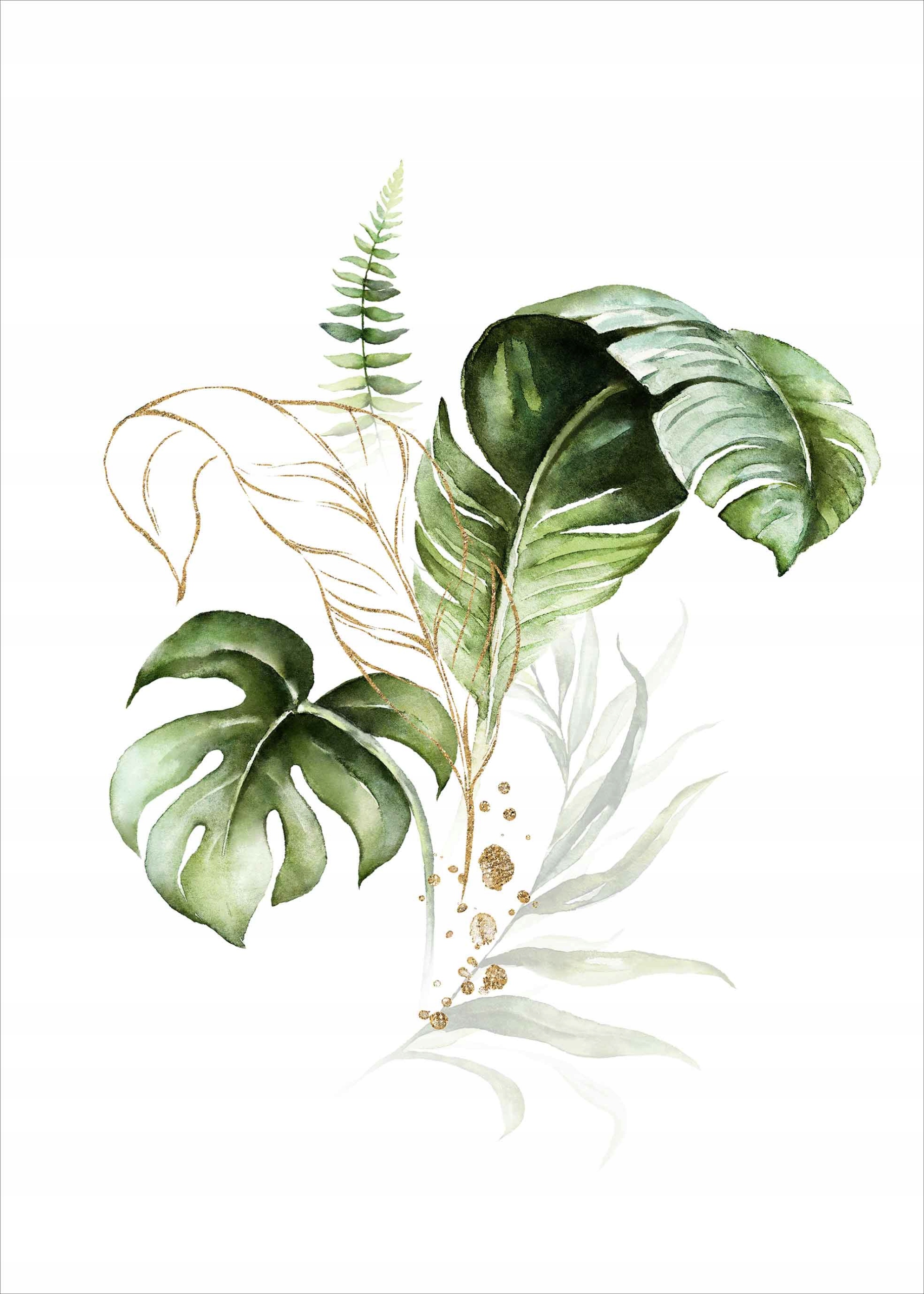 

Nowoczesny Plakat Plakaty B2 70x50cm Monstera Liść