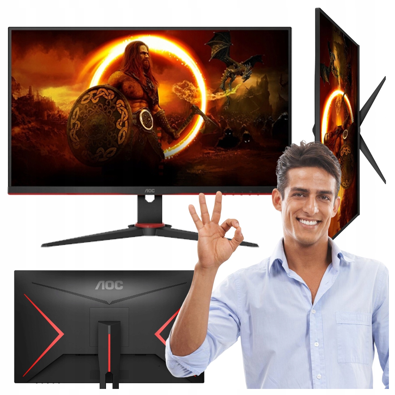 Monitor LED AOC 24G2SPAE/BK 23,8 