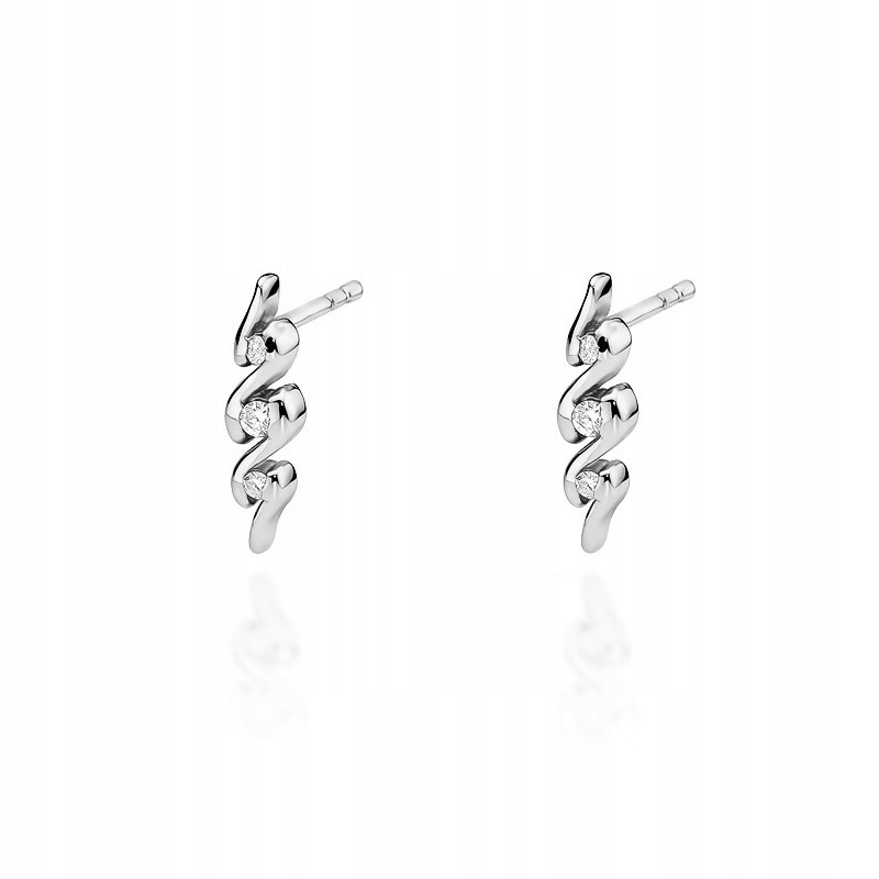 

Białe złoto kolczyki z brylantami 0,12 ct sztyfty