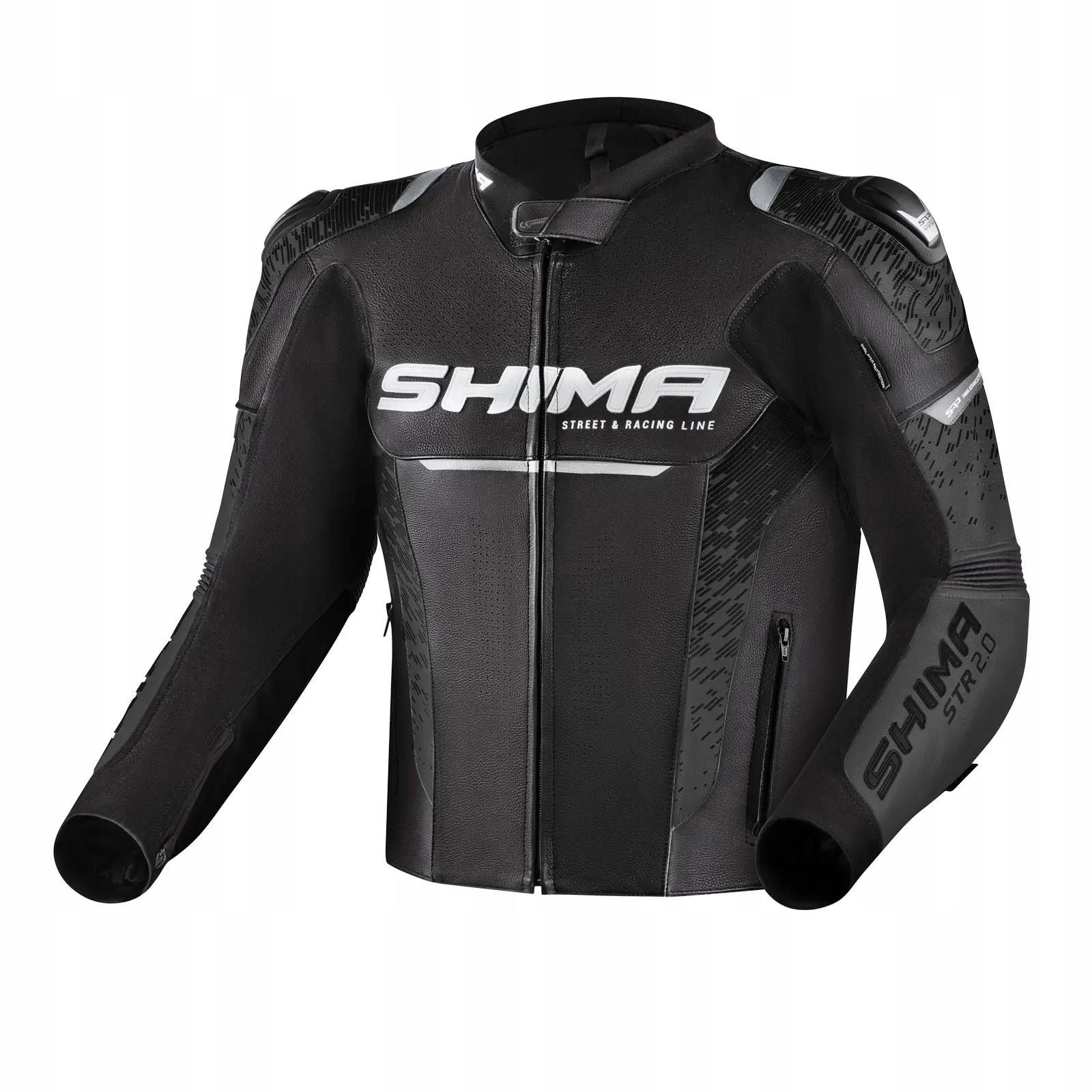 Kožená motocyklová bunda Shima Str 2.0 Black 58