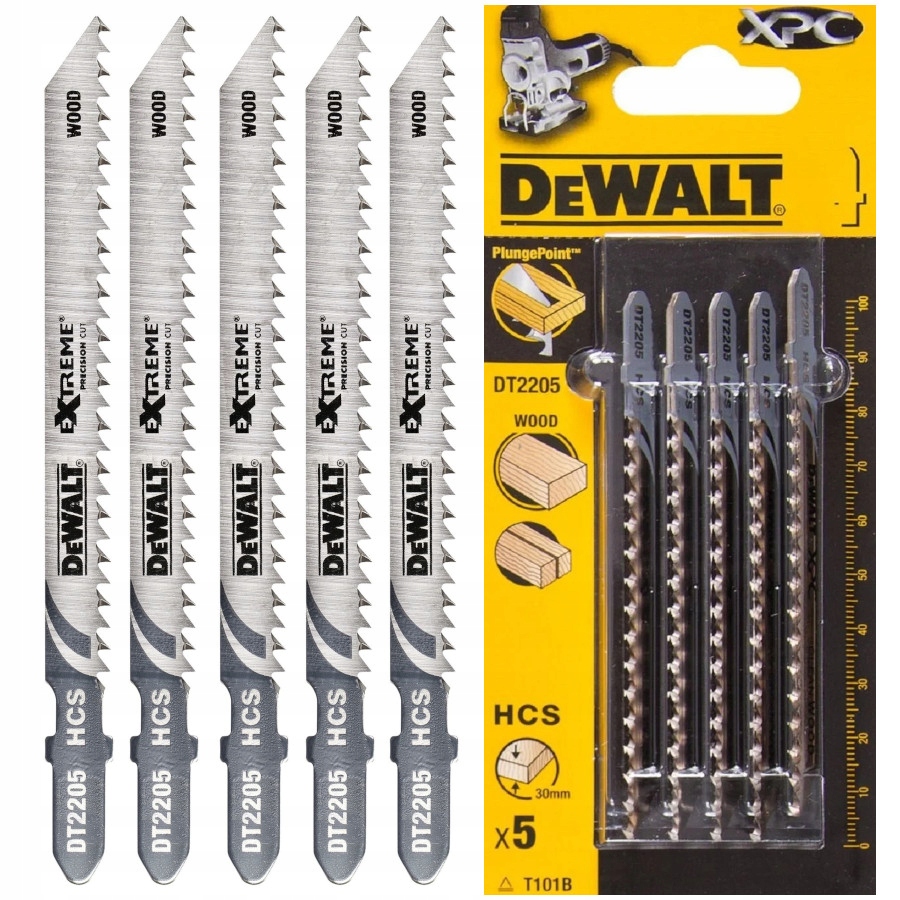 

Dewalt DT2205 Brzeszczoty do drewna 5szt Extreme