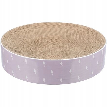 Levně Lilly kulatý škrabací pelech s katnipem, ø 45 × 10 cm, karton, lila