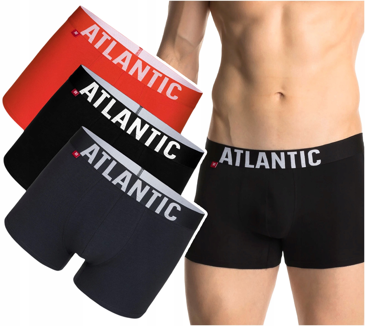 Pánské Boxerky Atlantic šortky 3SMH-003 3-PAK L