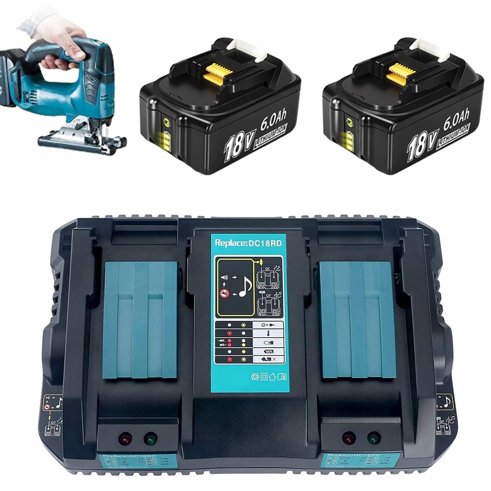 2 Ks 18V Akumulátor Baterie Nabíječka, Sada Je Vhodná Pro Nářadí