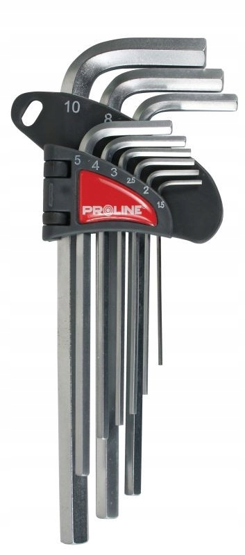 Klucze Imbusowe długie zest. 9szt 1,5-10mm 48319